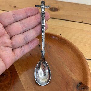 Haida Totem Pole Silver Plated Teaspoon Collectors Spoon British Columbia Canada